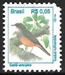 Stamps Brazil -  Sabiá - Laranjeira