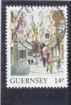 Stamps United Kingdom -  CALLE DE UNA POBLACIÓN 