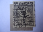 Stamps Australia -  Hermes y el Globo Terráqueo - Mitología-Dios que conduce las almas 