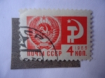 Stamps Russia -  Escudo de Armas - Sociedad y Tecnología.