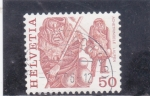 Stamps Switzerland -  FIESTAS POPULARES- LAUPEN 