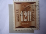 Stamps Hungary -  Cifra-Franqueo-Corneta de Correo.