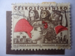 Stamps Czechoslovakia -  Levantamiento Nacional Eslovaco - 20 Aniversario de la Batalla del Paso de Dukla (Montañas de los Cá