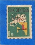 Stamps Albania -  Mapa