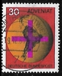 Stamps Germany -  Cruz frente a un globo 