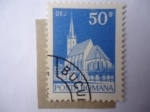 Stamps Romania -  Iglesia de San Miguel - Ciudad de Dej (Cluj-Rumania)