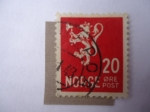 Stamps Norway -  León Tipo II - Animales Heráldicos.