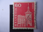 Stamps Switzerland -  Torre del Reloj en Berna-Suiza- Patrimonio de la Humanidad-Unesco.