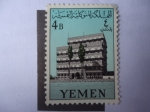 Stamps Yemen -  Fachada del Nuevo Palacio de Iman, Sana´a