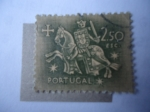 Stamps Portugal -  Sello ecuestre del rey Dinis - Caballero a Caballo.