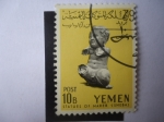 Stamps Yemen -  Statues of Mareb - Estatuilla de niño - (Sheba-Arabia)
