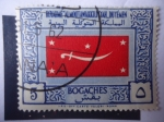 Stamps : Asia : Yemen :   Bandera Nacional del Reino de Yemen (1927-1962) Royaume-Almoutawkkiuyyah-Do Yemen.
