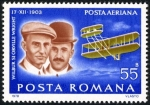 Stamps Romania -   Wright Brothers - Flyer I (1903)