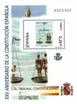 Sellos de Europa - Espa�a -  Edifil SH4045 XXV Aniversario Constitución Española 0,26 hojita NUEVO