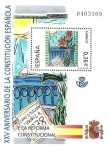 Stamps Spain -  Edifil SH4046 XXV Aniversario Constitución Española 0,26 hojita NUEVO