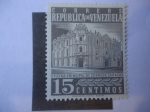 Stamps Venezuela -  Oficinas principales de Correo en Caracas-1955