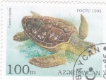 Stamps : Asia : Azerbaijan :  TORTUGA MARINA 