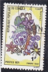 Stamps Republic of the Congo -  FLORES TROPICALES 