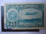 Stamps Venezuela -  La Guaira - Capital del Estado Vargas - Avión sobre la Ciudad.