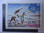 Stamps Venezuela -  Pescadores (Estado Anzoátegui) Serie:Conozca a Venezuela Primero