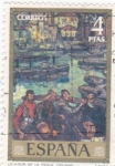 Stamps Spain -  LA VUELTA DE LA PESCA (Solana)(35)