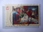 Stamps United States -  Navidad 1976 - Oleo del Pintor John Singleton Copely (1738-1815)