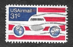 Sellos de America - Estados Unidos -  C90 - Avión