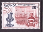 Stamps Rwanda -  Primera conexión telefonica