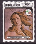 Stamps Burkina Faso -  serie- Pinturas de Botticelli