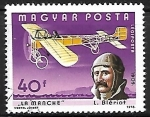 Stamps Hungary -  Louis Bleriot and La Manche
