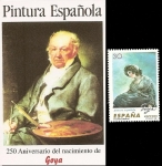 Sellos de Europa - Espa�a -  250 Aniversario nacimiento de Goya - Pintura Española - La lechera de Burdeos