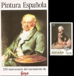 Stamps Spain -  250 Aniversario nacimiento de Goya - Pintura Española - El General Don Antonio Ricardos