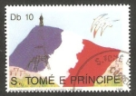 Sellos de Africa - Santo Tom y Principe -  Bandera de Francia