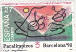 Stamps Spain -  PARALIMPICOS BARCELONA'92 (35)