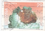 Stamps Spain -  MINERALES DE ESPAÑA- ESFALERITA (35)