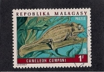 Sellos de Africa - Madagascar -  Camaleon