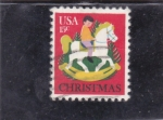 Stamps United States -  CABALLO DE MADERA- CHRISTMAS