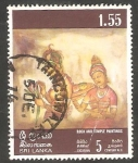 Sellos de Asia - Sri Lanka -  454 - Pintura rupestre, Dos mujeres