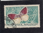 Sellos de Africa - Madagascar -  mariposa