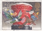 Stamps : Europe : United_Kingdom :  BUZÓN Y PÁJAROS