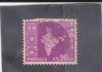 Stamps India -  MAPA DE LA INDIA 