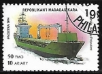 Stamps Madagascar -  Barco de carga