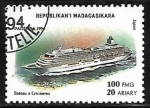 Sellos de Africa - Madagascar -  Barco de linea