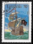 Stamps Tanzania -  Velero Carrack
