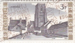 Stamps Belgium -  panorámica de Lissewege 