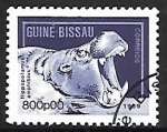 Stamps : Africa : Guinea_Bissau :  Hippopotamus amphibius