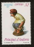 Sellos de Europa - Andorra -  El caganer - figura del belén - Navidad 1997