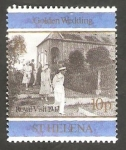 Stamps United Kingdom -  St. Helena - 695 - Bodas de oro de Elizabeth II