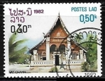 Stamps : Asia : Laos :  Templo de Vat Chanh