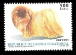 Stamps Equatorial Guinea -  animales domésticos - perro pekinés